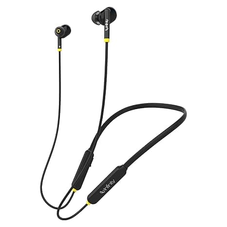 Infinity Glide N133 in-Ear Wireless Neckband with Deep Bass, Dual Equalizer and Bluetooth 5.0 (Black) In-Ear