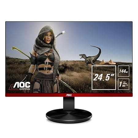 AOC 24.5" Framless Gaming Monitor, FHD 1920x1080, 1ms, 144 Hz, 96% sRGB, Low Input Lag, DisplayPort/HDMI/VGA, VESA