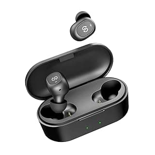 SOUNDPEATS TrueFree+ True Wireless Earbuds Bluetooth 5.0 in-Ear Headphones, Earphones with Built-in Mic, 650 mAh Battery, 35 Hours Playtime (Black)