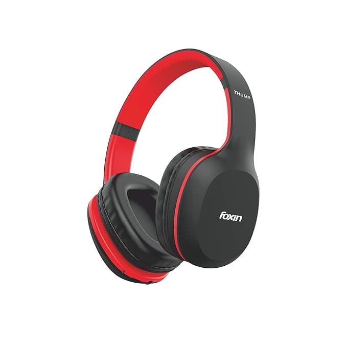 Foxin Thump 225 Over-Ear Wireless Bluetooth Headphones Comes with 40mm Drivers Deep Bass, AUX Connectivity, X Bass Sound Output with Ultra-Soft Ear Cu