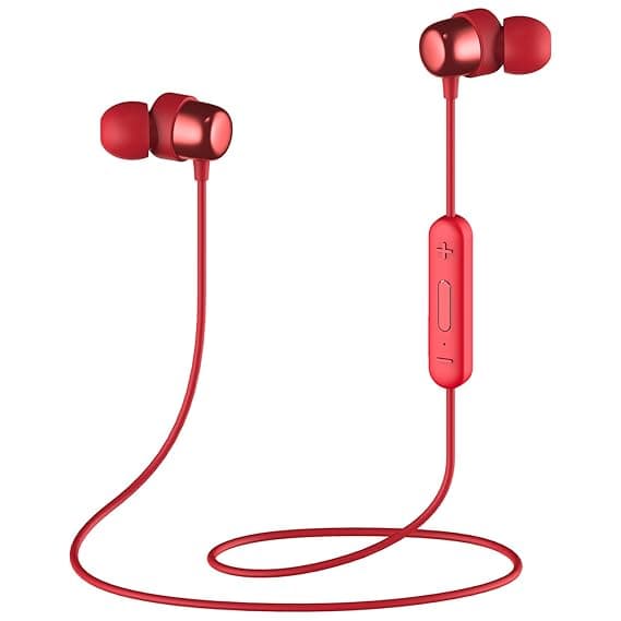 HAVIT Bluetooth Headphones 5.0, IPX5 Sweatproof Stereo Magnetic Wireless Headphones, Wireless in-Ear Sports Earbuds for Running, Cycling, Gym (i39, Re