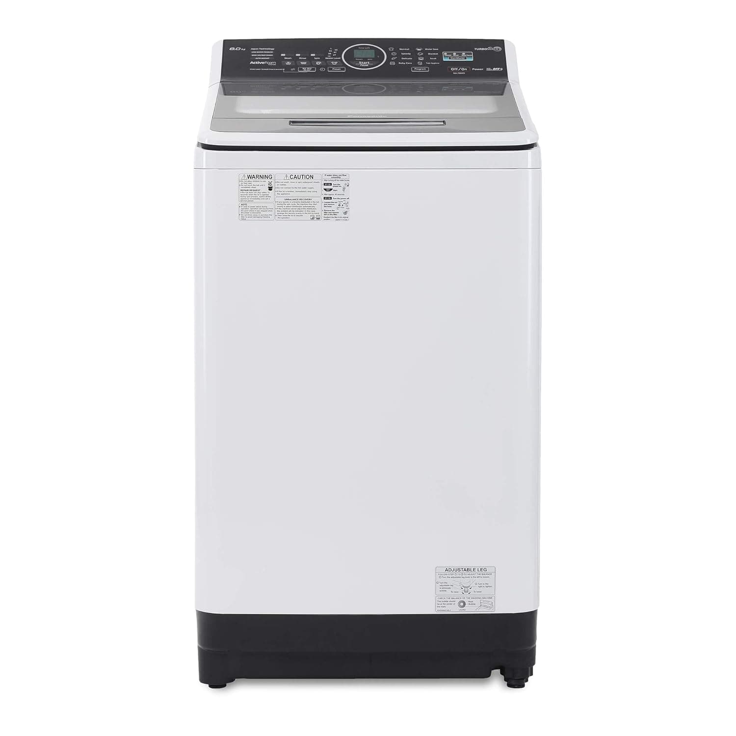 Panasonic 8 kg Fully-Automatic Top Loading Washing Machine (NA-F80A5HRB, Grey) Washing Machines & Dryers
