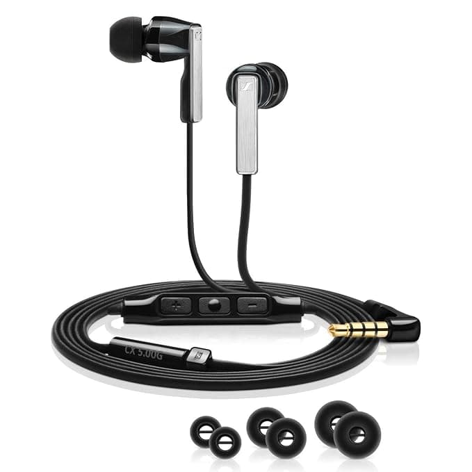 Sennheiser Electronic CX 5.00G In-Ear Canal Headphones (Black) Mobile Phone Wired Headsets