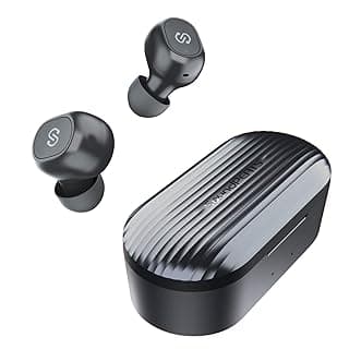 SoundPEATS TrueFree+ TWS Wireless Ear-Buds, Upto 35 Hours Total Playtime, IPX4 Water Resistant, Soft Button Controls, Mono &amp; Stereo Mode, Immersive HD Sound, Secure-Fit (Solid Black)