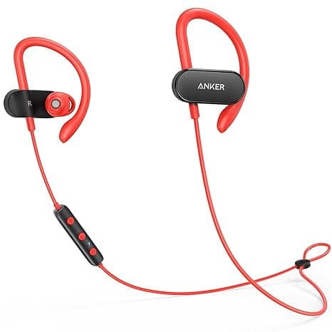 Anker SoundBuds AK-A32630L1 Wireless Bluetooth Headphones (Red) Headphones
