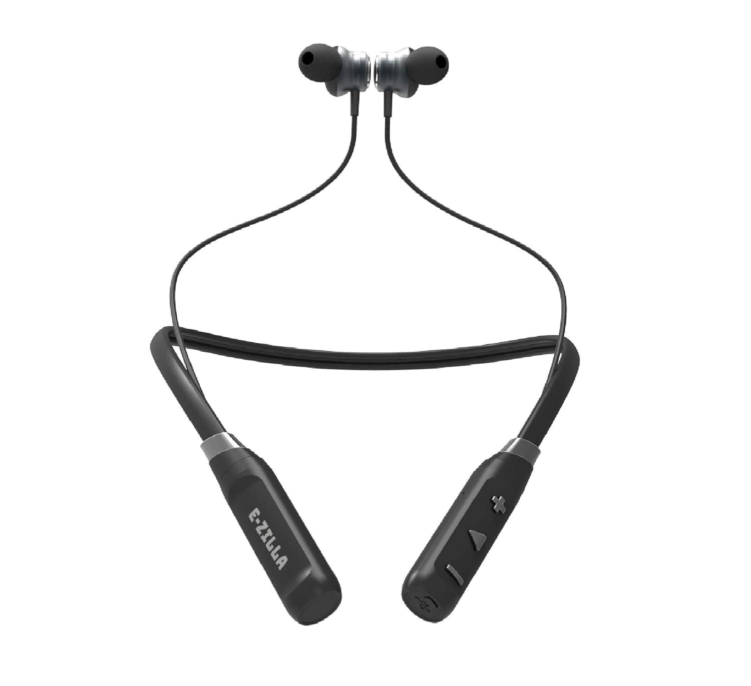 E-Zilla RoarZilla IPX5 Neckband Bluetooth Headphones with Mic (Black) In-Ear