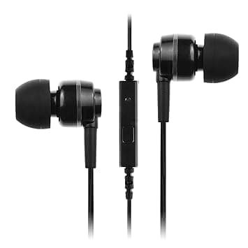 (Renewed) Soundmagic ES18S in-Ear Headphones with Mic (Black/Silver)