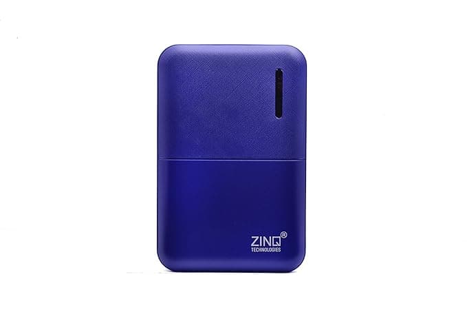 Zinq Technologies Z5KP 5000mAh Lithium Polymer Power Bank with Dual Output  (Blue)