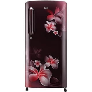 LG 215 L 2 Star Direct-Cool Single Door Refrigerator (GL-B221ASPC, Scarlet Plumeria)