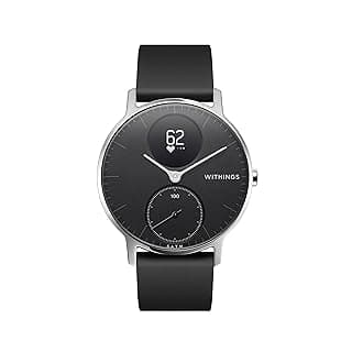 Nokia Steel HR Heart Rate &amp; Activity Tracking Watch 25 Days Lasting Battery Life Swim Proof with Soft Silicone Interchangeable Wristbands (Black)