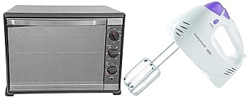 Morphy Richards 52 RCSS 52-Litre Oven Toaster Grill (Black) + Morphy Richards 300-Watt Hand Mixer (White) Oven Toaster Grills