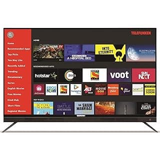 Telefunken 165 cm (65 Inches) 4K Ultra HD Smart LED TV TFK65Q (Black) (2019 Model) |With Quantum Luminit Technology