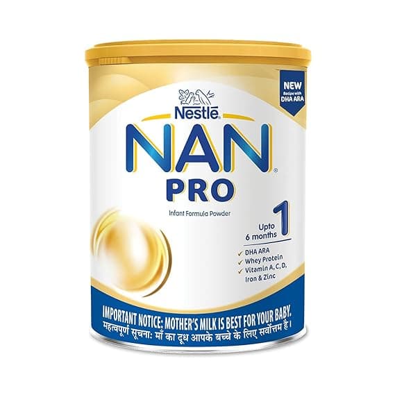 Nestle NAN PRO 1 Infant Formula Powder (Upto 6 months), Stage 1-400g TIN Pack