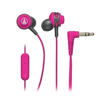 Audio-Technica SonicSport ATH-COR150ISPK in-Ear Headphones with Mic (Pink)