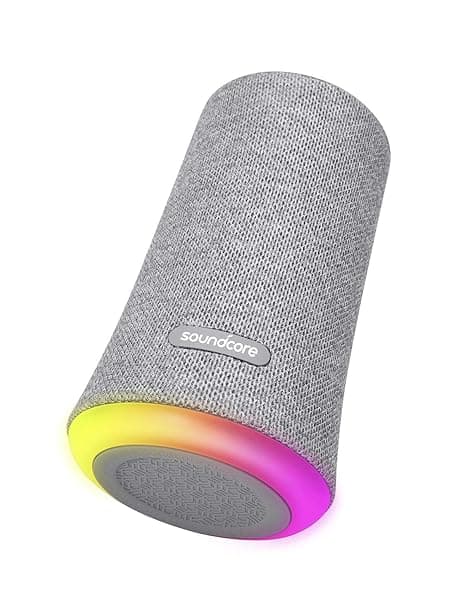 Anker Soundcore Flare Portable Bluetooth 360 Degree Speaker with Enhanced Bass and Ambient LED Light, IPX7 Waterproof Rating Bluetooth Speakers