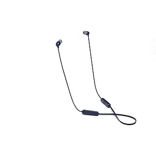 (Renewed) JBL Tune 115BT in-Ear Wireless Headphones with Deep Bass, 8-Hour Battery Life and Quick Charging (Blue)
