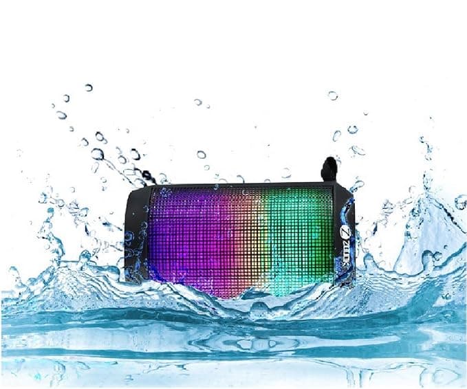 Zoook ZB-RockerMini Splash-Proof Wireless Bluetooth Portable Speaker with Dynamic LED Lights and HD Sound Mobile Speakers