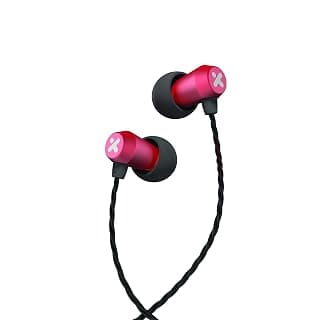 X-mini Xyrius Hi-Res Audio Wired Earphones with One-Touch Mic and Volume Controls (Lava)