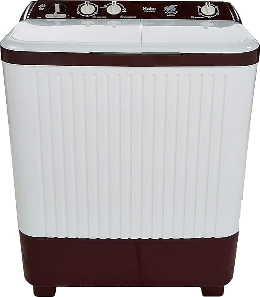 Haier 7.2 kg Semi-Automatic Top Loading Washing Machine (HTW72-187BO, Burgundy) Washing Machines & Dryers