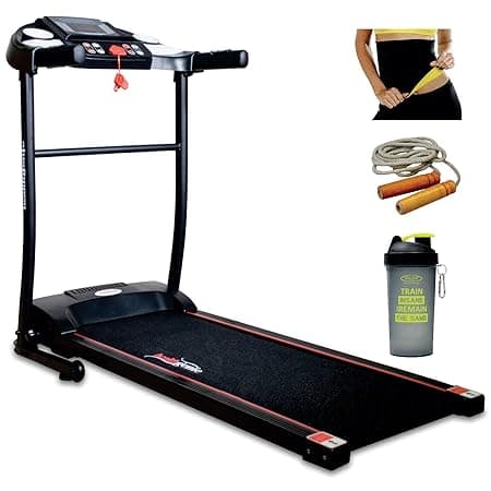 Healthgenie 4in1 Motorized Treadmill 3911M 1.0HP (2.5 HP at Peak) with Skipping Rope, Slimming Belt, Shaker for Home Use &amp; Fitness Enthusiast, Max