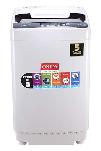 Onida 6.5 kg Fully Automatic Top Loading Washing Machine (T65CGD, Light Grey) Washing Machines & Dryers