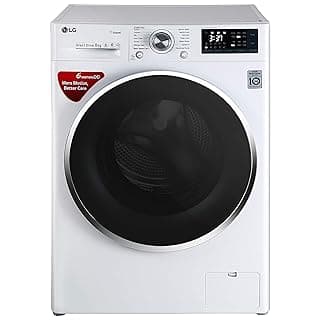 LG 8 kg Fully-Automatic Front Loading Washing Machine (FHT1408SWW, Blue and White)