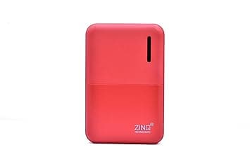 Zinq Technologies Z5KP 5000mAh Lithium Polymer Power Bank with Dual Output (Red)