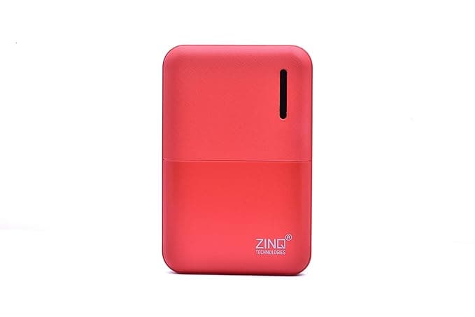 Zinq Technologies Z5KP 5000mAh Lithium Polymer Power Bank with Dual Output (Red) Power Banks