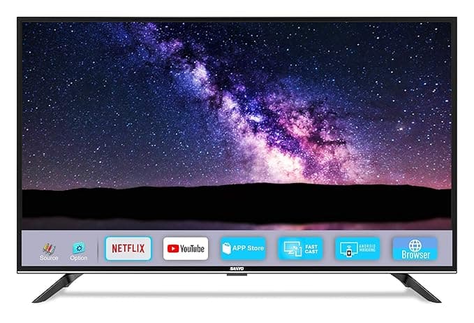 Sanyo 108 cm (43 inches) Nebula Series Full HD Smart IPS LED TV XT-43A081F (Black) (2019 Model) Smart Televisions