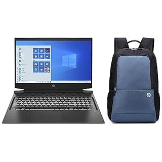 HP Pavilion Gaming 10th Gen Intel Core i5 Processor 16.1-inch FHD Gaming Laptop (8GB/1TB HDD/Windows 10/MS Office/NVIDIA GTX 1650 4GB/Shadow Black), 16-a0021TX and Bag Combo