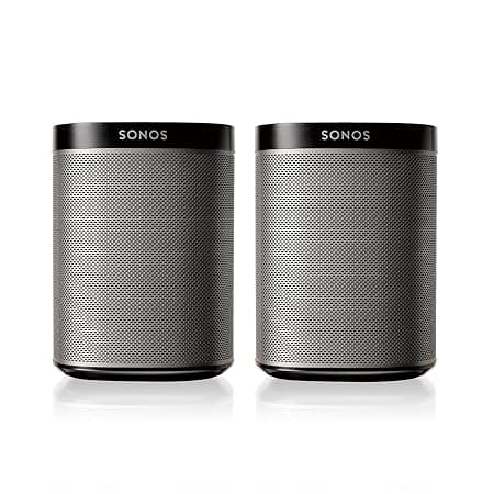 Sonos PLAY:1 2 Room Streaming Music Starter Set Bundle (Black)