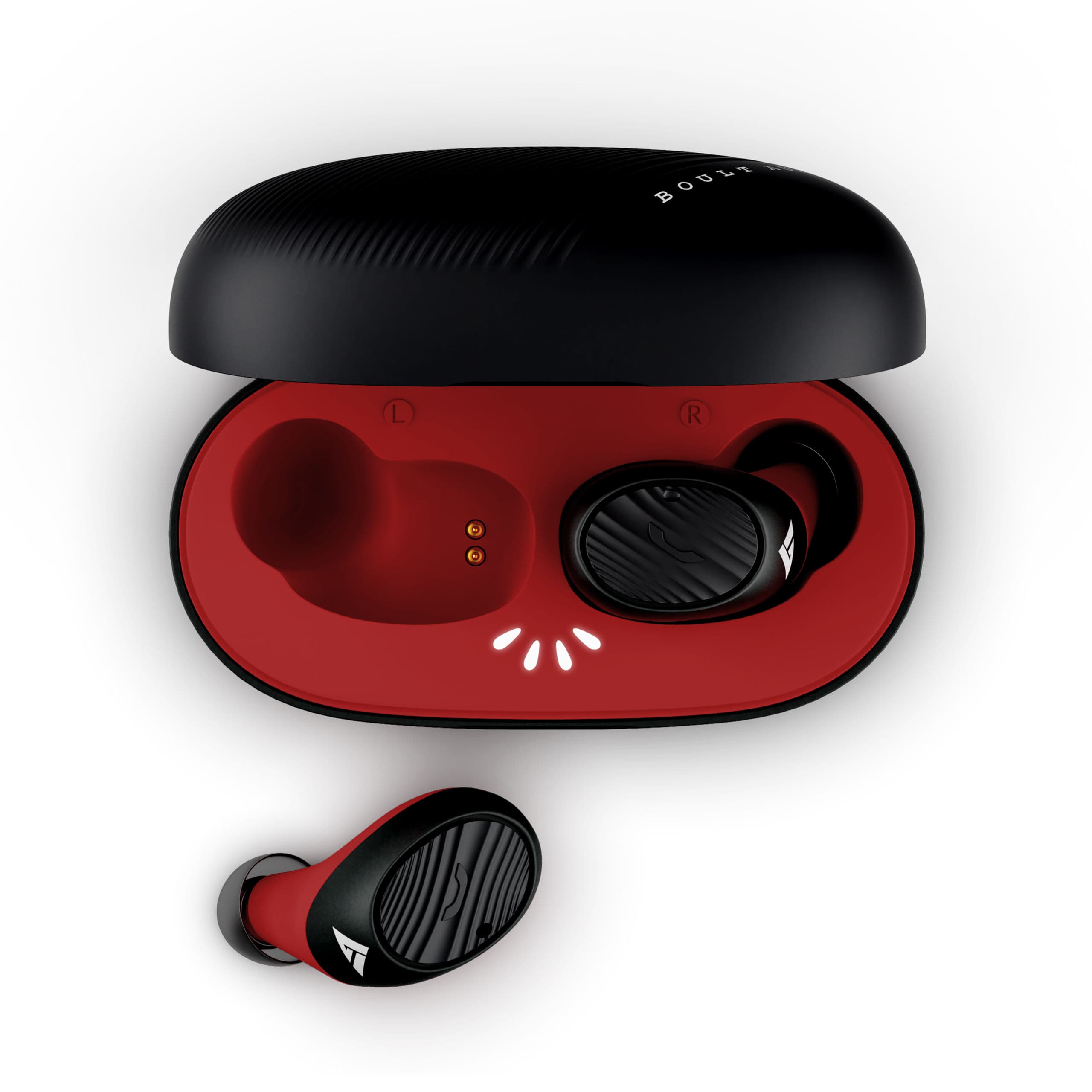 Boult Audio AirBass Red True Wireless Livebuds with Touch Control & Playtime Upto 24 Hr with Case