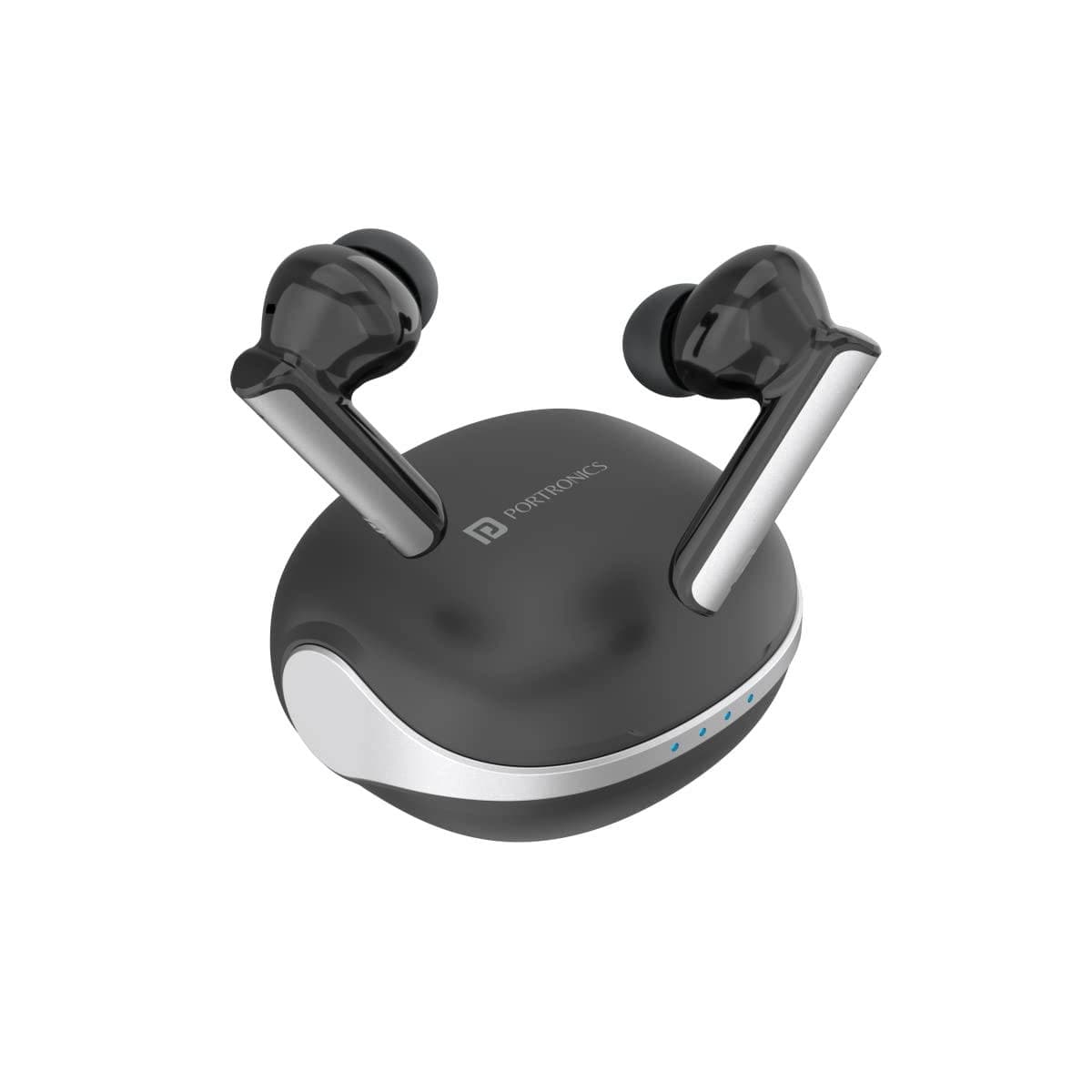 Portronics Harmonics Twins 27 Smart TWS Earbuds with ANC+ENC Noise Cancelling Black POR-1703