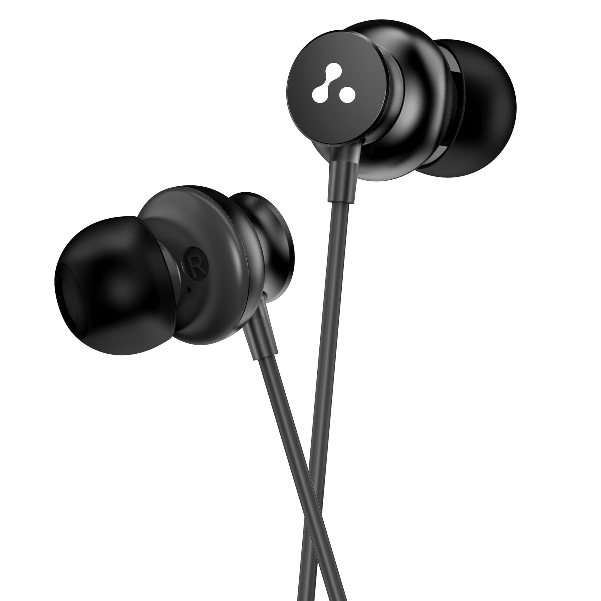 Ambrane Stringz-38 Wired Bluetooth Earphones (Black)