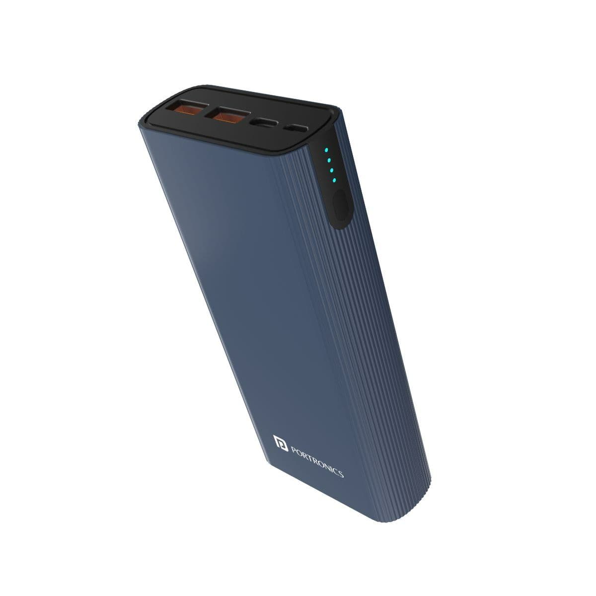 Portronics Power M 20000mAh 3-Port Power Bank (Fast Charge, POR 1228-Blue)