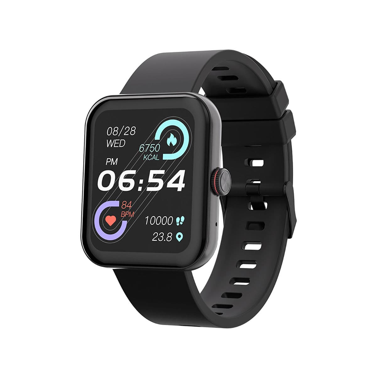 Ambrane FitShot Ease Calling Smartwatch with 7 Days Battery (Iron Black)