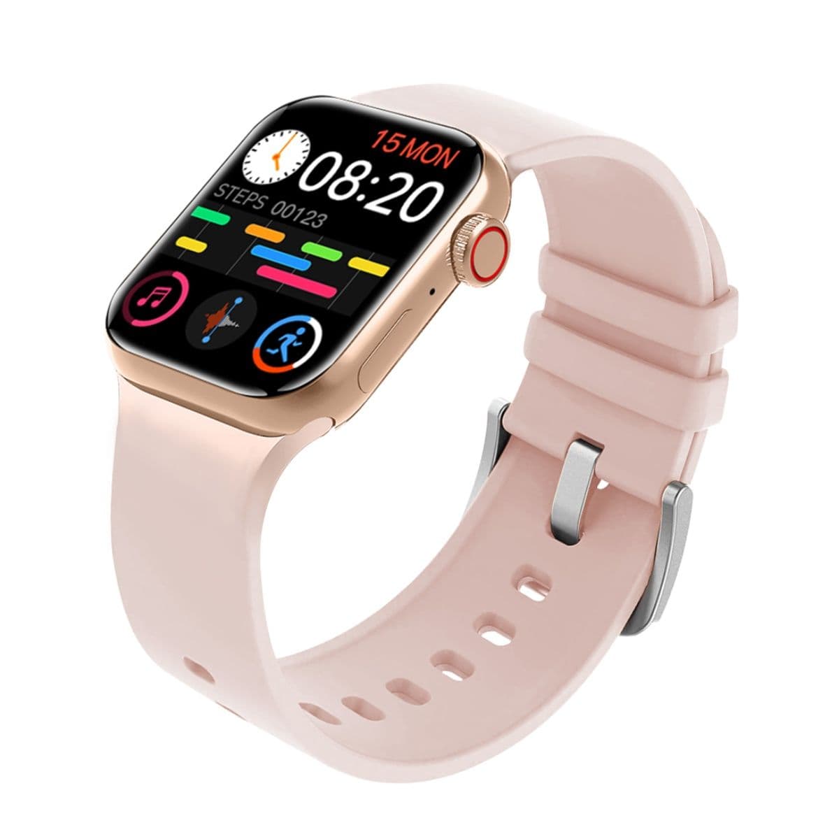 I KALL W3 Smart Watch 1.72 inches HD Display, BT Calling, SPO2, IP67 Waterproof (Pink)