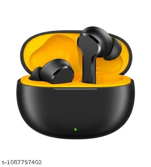 Buds T110 Bluetooth Truly Wireless in Ear Earbuds with mic, AI ENC for Calls, Fast Pair, 38 Hours Total Playback with Fast Charging and Low Latency Gaming Mode (Punk Black)