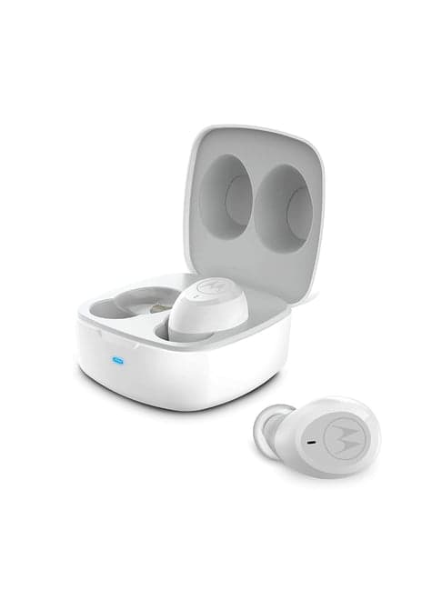 Motorola Vervebuds 100 Truly Wireless Bluetooth in Ear Earbuds with Mic (White)