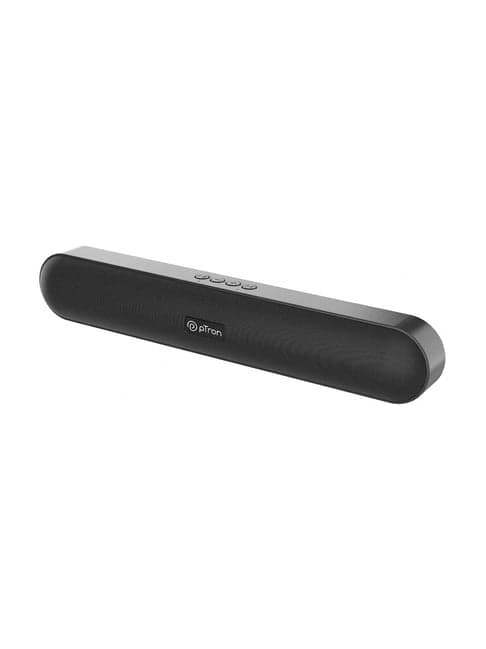 PTron Fusion Evo v2 10W Bluetooth Speaker 5.0 Mini Soundbar, 10Hr Playback & 1200mAh Battery (Black)