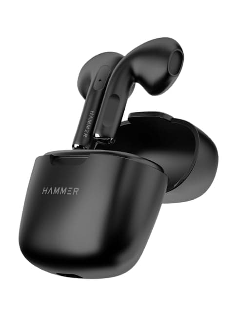 Hammer KO Mini TWS Bluetooth Earbuds with Upto 18H Playtime & Touch Controls (Black)