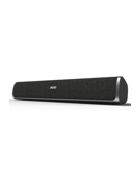 Mivi Fort S24, 24 W Bluetooth Soundbar with FM Mode & 2 Full Range Drivers (Black, 2.0 Channel)