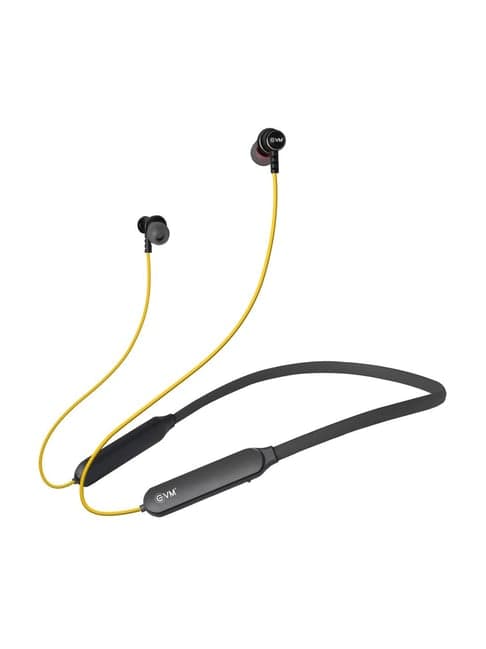 EVM Ensport EVM-NB-027 Bluetooth Neckband with A2DP Audio Technology (Black & Yellow)