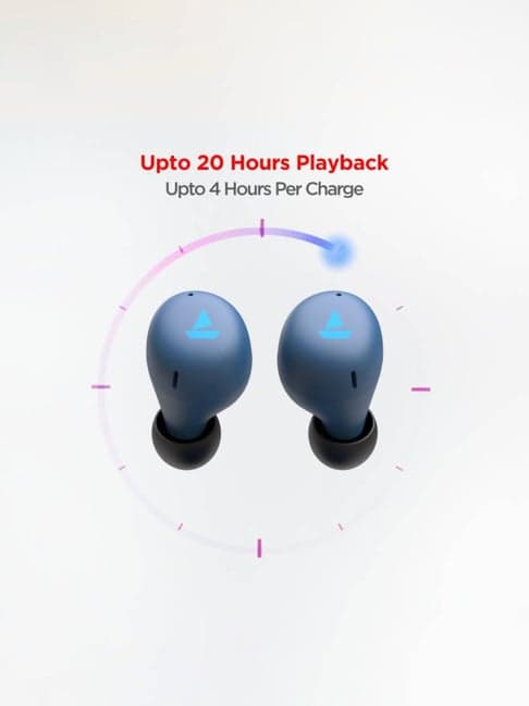 boAt Airdopes 381 T TWS Earbuds with Up to 20H Playback, ASAP Charge, IWP (Bold Blue)