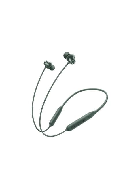 OnePlus Bullets Wireless Z2 ANC Bluetooth in Ear Neckband with Mic, 45dB Hybrid ANC (Grand Green)