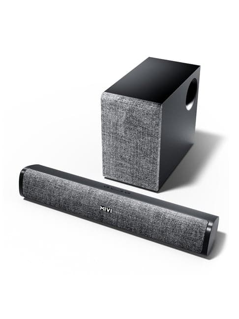 Mivi Fort S48 48W Bluetooth Soundbar with Subwoofer (Black, 2.1 Channel)