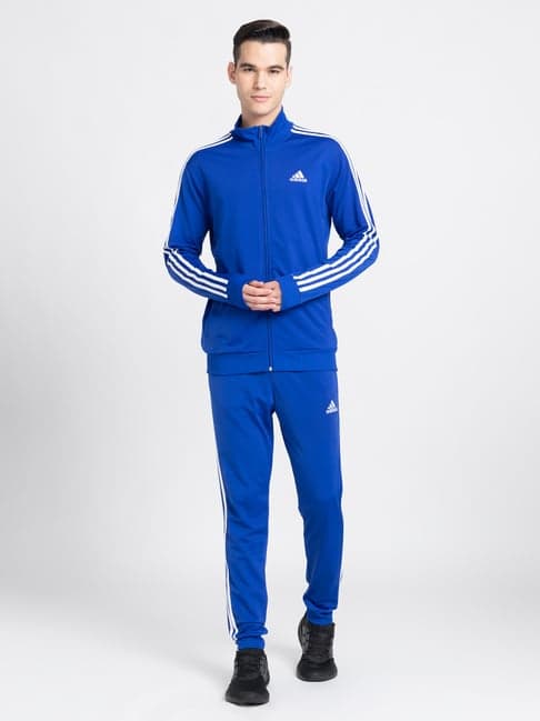 adidas Royal Blue Regular Fit Striped Training Tracksuit