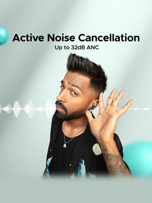 Boat Airdopes 161 ANC in Ear Earbuds with ANC 32dB & 50H Playback (Green, True Wireless)