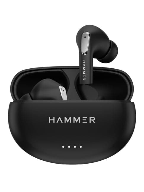 Hammer Mini Pods in-Ear Earbuds with Upto 20H Playtime,BT v5.3,Touch Controls (Black, True Wireless)
