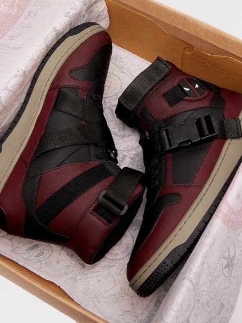 The Souled Store Men's Deadpool Utility Suit Multi Ankle High Sneakers